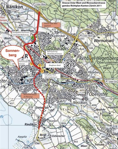Kartenausschnitt Quartier Sonnenberg